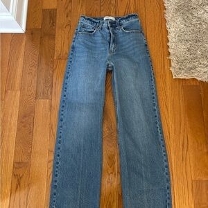 Abercrombie & Fitch Women's 90’s Straight Leg Blue Jeans